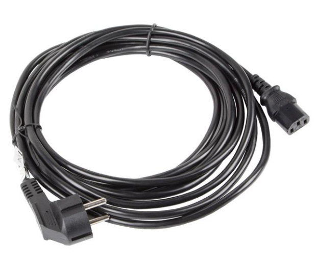 LANBERG Kabel zasilający CEE 7/7 - IEC 320 C13 VDE 5M czarny CA-C13C-11CC-0050-BK - 697025 - zdjęcie 2